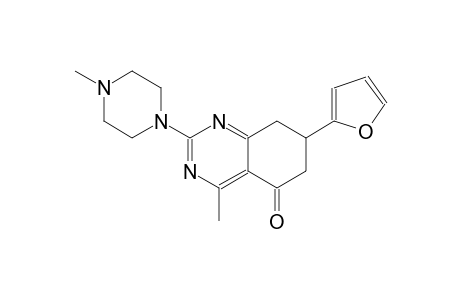 5(6H)-quinazolinone, 7-(2-furanyl)-7,8-dihydro-4-methyl-2-(4-methyl-1-piperazinyl)-