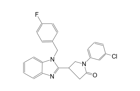 1-(3-Chlorophenyl)-4-{1-[(4-fluorophenyl)methyl]-1H-1,3-benzodiazol-2-yl}pyrrolidin-2-one