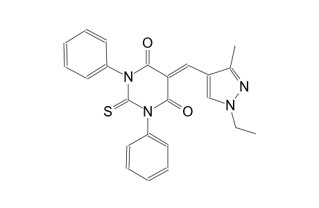 5-[(1-ethyl-3-methyl-1H-pyrazol-4-yl)methylene]-1,3-diphenyl-2-thioxodihydro-4,6(1H,5H)-pyrimidinedione