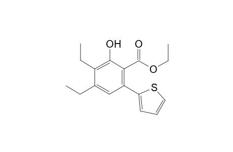 Ethyl 2-hydroxy-3,4-diethyl-6-(2'-thienyl)-benzoate