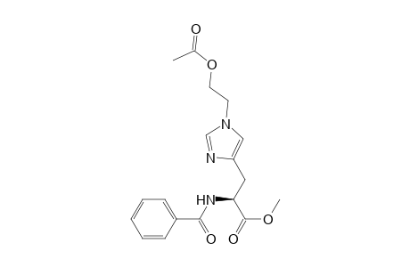L-Histidine, 1-[2-(acetyloxy)ethyl]-N-benzoyl-, methyl ester