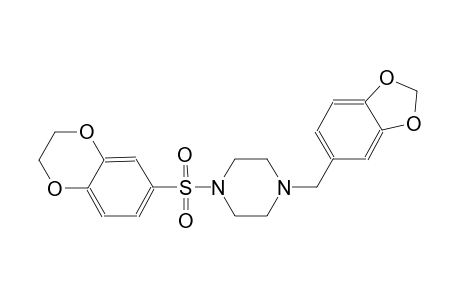 1-(1,3-benzodioxol-5-ylmethyl)-4-(2,3-dihydro-1,4-benzodioxin-6-ylsulfonyl)piperazine