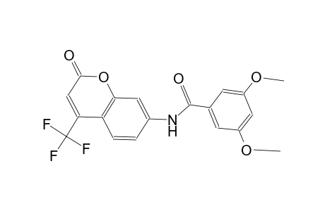 3,5-dimethoxy-N-[2-oxo-4-(trifluoromethyl)-2H-chromen-7-yl]benzamide