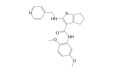 4H-cyclopenta[b]thiophene-3-carboxamide, N-(2,5-dimethoxyphenyl)-5,6-dihydro-2-[(4-pyridinylmethyl)amino]-