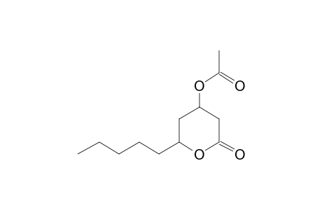 2H-Pyran-2-one, tetrahydro-4-hydroxy-6-pentyl-, acetate