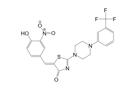(5Z)-5-(4-hydroxy-3-nitrobenzylidene)-2-{4-[3-(trifluoromethyl)phenyl]-1-piperazinyl}-1,3-thiazol-4(5H)-one