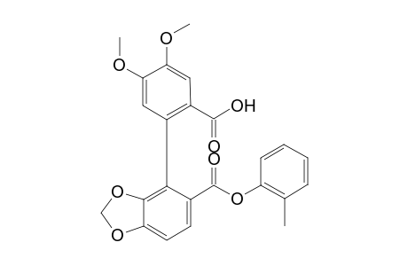 4,5-Dimethoxy-5',6'-methylenedioxybiphenyl-2'-(2-methylphenoxycarbonyl)biphenyl-2-carboxylic acid