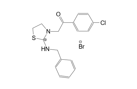 (E)-N-(3-(2-(4-chlorophenyl)-2-oxoethyl)thiazolidin-2-ylidene)-1-phenylmethanaminium bromide