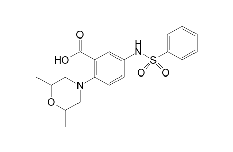 2-(2,6-dimethylmorpholin-4-yl)-5-(phenylsulfonylamino)benzoic acid