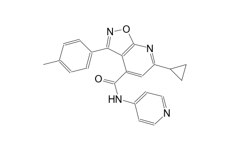 isoxazolo[5,4-b]pyridine-4-carboxamide, 6-cyclopropyl-3-(4-methylphenyl)-N-(4-pyridinyl)-