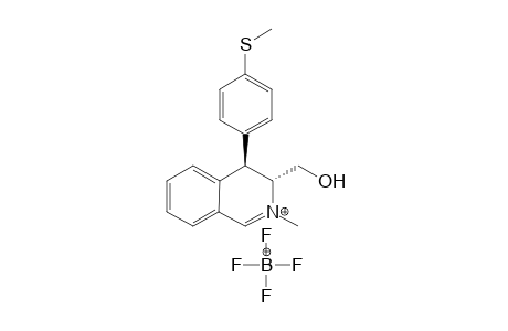 (3R,4R)-3-Hydroxymethyl-2-methyl-4-(4-methylthiophenyl)-3,4-dihydtoisoquinolinium tetrafluoroborate