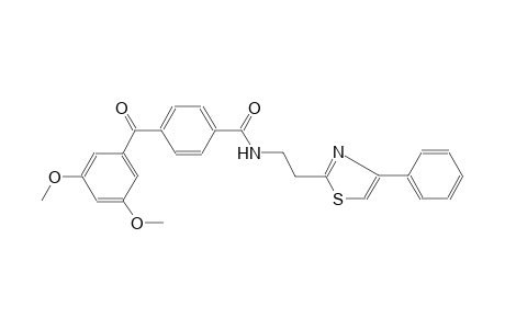 4-(3,5-Dimethoxybenzoyl)-N-[2-(4-phenyl-1,3-thiazol-2-yl)ethyl]benzamide