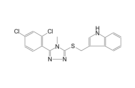 3-({[5-(2,4-dichlorophenyl)-4-methyl-4H-1,2,4-triazol-3-yl]sulfanyl}methyl)-1H-indole