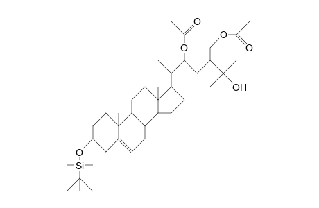 (3b,22R,24R)-3-(T-Butyl-dimethyl-silyloxy)-22,28-diacetoxy-25-hydroxy-cholest-5-ene