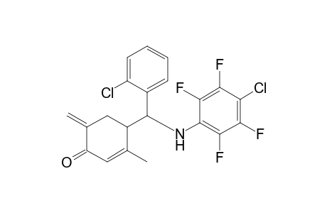 4-[(2-Chlorophenyl)(4-chloro-2,3,5,6-tetrafluorophenylamino)methyl]-3-methyl-6-methylenecyclohex-2-enone