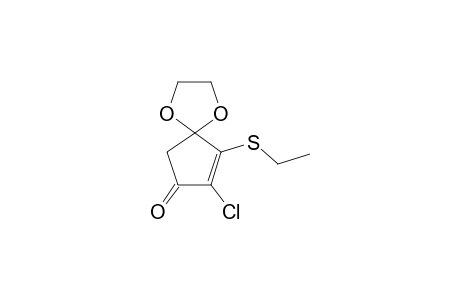 2-CHLORO-4,4-ETHYLENEDIOXY-3-ETHYLTHIOCYClOPENT-2-EN-1-ONE