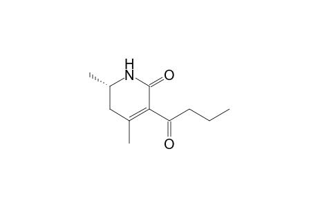 (S)-3-butanoyl-5,6-dihydro-4,6-dimethyl-1H-pyridin-2-one