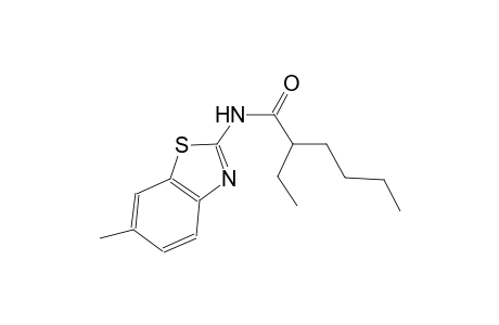 2-ethyl-N-(6-methyl-1,3-benzothiazol-2-yl)hexanamide