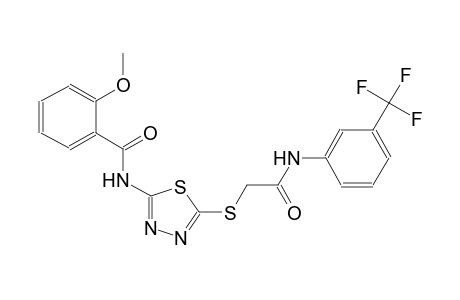 2-methoxy-N-[5-({2-oxo-2-[3-(trifluoromethyl)anilino]ethyl}sulfanyl)-1,3,4-thiadiazol-2-yl]benzamide
