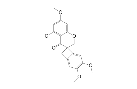 5-HYDROXY-3',4',7-TRIMETHOXYSPIRO-[2H-1-BENZOPYRAN-7'-BICYCLO-[4.2.0]-OCTA-[1,3,5]-TRIEN]-4-ONE