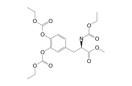 3,4-Dihydroxy-L-phenylalanine, N,o,o'-tris(ethoxycarbonyl)-, methyl ester