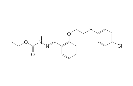 ethyl (2E)-2-(2-{2-[(4-chlorophenyl)sulfanyl]ethoxy}benzylidene)hydrazinecarboxylate