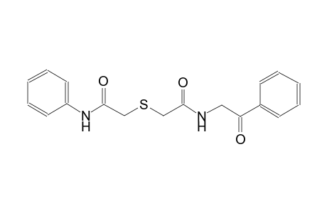 2-[(2-anilino-2-oxoethyl)sulfanyl]-N-(2-oxo-2-phenylethyl)acetamide
