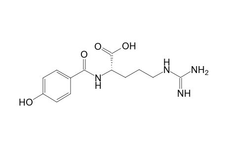 N(1)-(p-Hydroxybenzoyl)-N(4)-(imino)aminomethyl]-1-(hydroxycarbonyl)butane-1,4-diamine