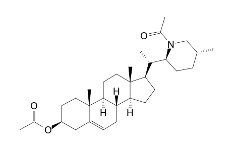 N,O-DIACETYL-DIHYDRO-25-ISOVERAZINE-A=(22S,25R)-22,26-ACETYL-EPIMINO-CHOLEST-5-EN-3-BETA-YL-ACETATE