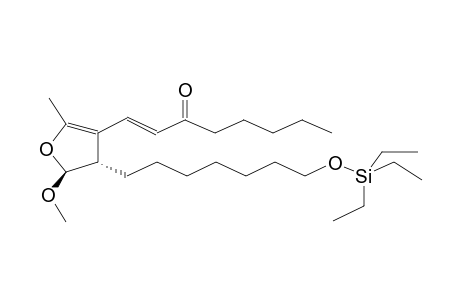 TRANS-(+/-)-2,3-DIHYDRO-2-METHOXY-3-(7'-TRIETHYLSILYLOXYHEPTYL)-4-(3-OXOOCT-1E-ENYL)-5-METHYLFURAN