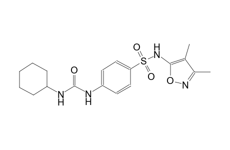 4-{[(cyclohexylamino)carbonyl]amino}-N-(3,4-dimethyl-5-isoxazolyl)benzenesulfonamide