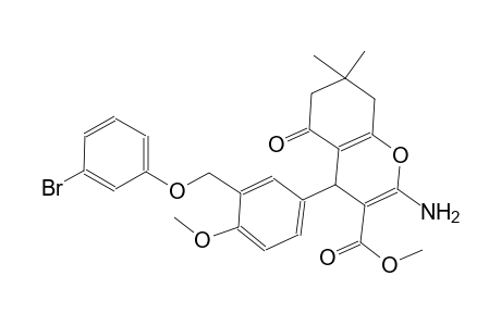 methyl 2-amino-4-{3-[(3-bromophenoxy)methyl]-4-methoxyphenyl}-7,7-dimethyl-5-oxo-5,6,7,8-tetrahydro-4H-chromene-3-carboxylate