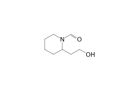 2-(2-hydroxyethyl)-1-piperidinecarboxaldehyde