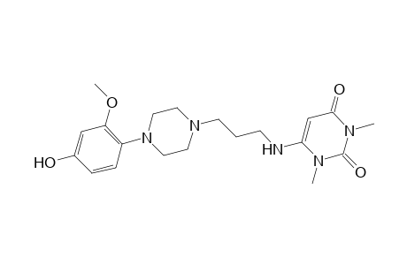 6-((3-[4-(4-Hydroxy-2-methoxyphenyl)-1-piperazinyl]propyl)amino)-1,3-dimethyl-2,4(1H,3H)-pyrimidinedione