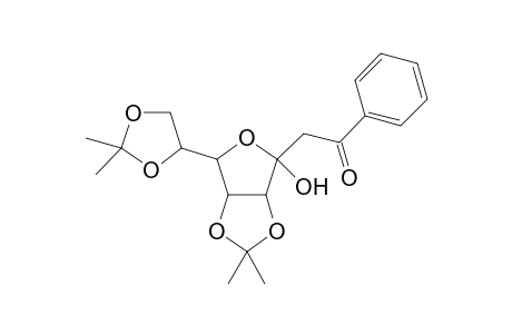 2-Deoxy-4,5;7,8-di-O-isopropylidene1-phenyl-.alpha.,beta.-D-manno-octa-1,3-diulo-3,6-furanose