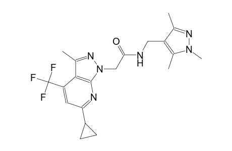 1H-pyrazolo[3,4-b]pyridine-1-acetamide, 6-cyclopropyl-3-methyl-4-(trifluoromethyl)-N-[(1,3,5-trimethyl-1H-pyrazol-4-yl)methyl]-