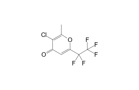 3-Chloro-2-methyl-6-(pentafluoroethyl)-4H-pyran-4-one