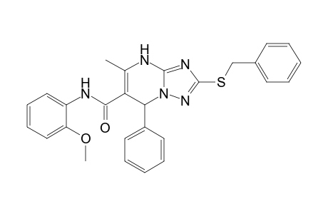 2-(Benzylthio)-N-(2-methoxyphenyl)-5-methyl-7-phenyl-4,7-dihydro[1,2,4]triazolo[1,5-a]pyrimidine-6-carboxamide