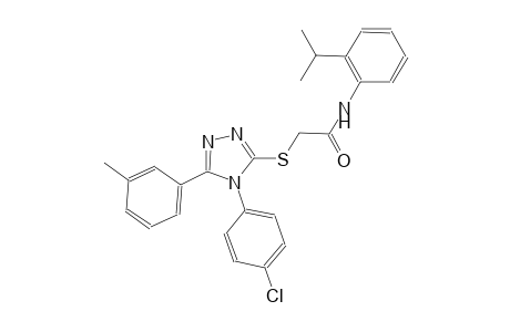 2-{[4-(4-chlorophenyl)-5-(3-methylphenyl)-4H-1,2,4-triazol-3-yl]sulfanyl}-N-(2-isopropylphenyl)acetamide