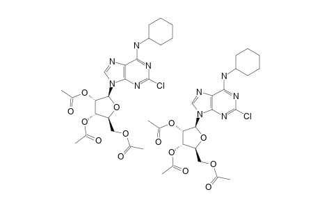 2-CHLORO-6-CYCLOHEXYLAMINO-9-(BETA-D-2,3,5-O-TRIACETYL-RIBOFURANOSYL)-PURINE