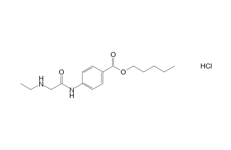 p-(2-ethylaminoacetamido)benzoic acid, pentyl ester, hydrochloride