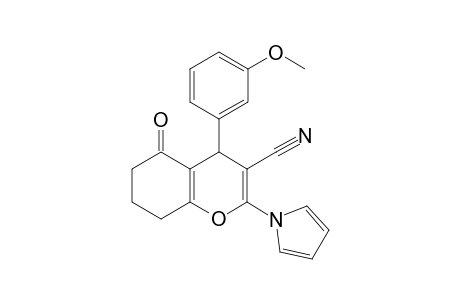 4-(3-Methoxyphenyl)-5-oxo-2-(1H-pyrrol-1-yl)-5,6,7,8-tetrahydro-4H-chromene-3-carbonitrile