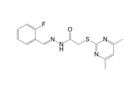 acetic acid, [(4,6-dimethyl-2-pyrimidinyl)thio]-, 2-[(E)-(2-fluorophenyl)methylidene]hydrazide
