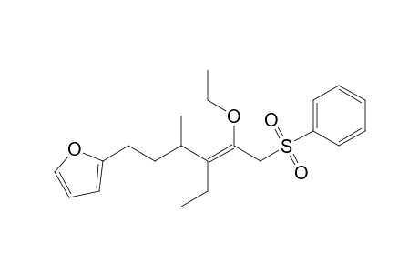 2-[5-Ethoxy-4-ethyl-3-methyl-6-(phenylsulfonyl)-4(Z)-hexenyl]furan