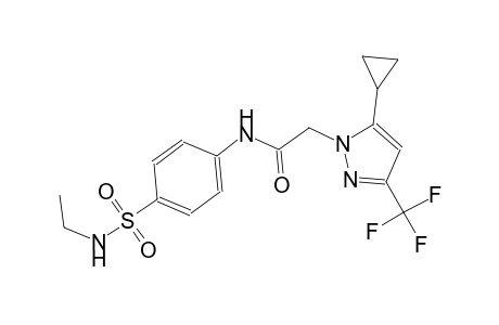 2-[5-cyclopropyl-3-(trifluoromethyl)-1H-pyrazol-1-yl]-N-{4-[(ethylamino)sulfonyl]phenyl}acetamide