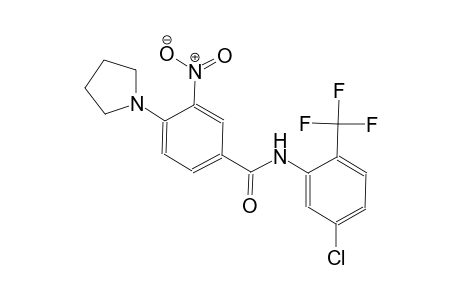 N-[5-chloro-2-(trifluoromethyl)phenyl]-3-nitro-4-(1-pyrrolidinyl)benzamide