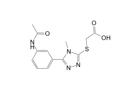 ({5-[3-(acetylamino)phenyl]-4-methyl-4H-1,2,4-triazol-3-yl}sulfanyl)acetic acid