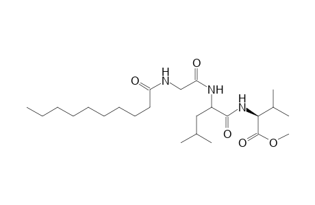 L-Valine, N-[N-[N-(1-oxodecyl)glycyl]-DL-leucyl]-, methyl ester