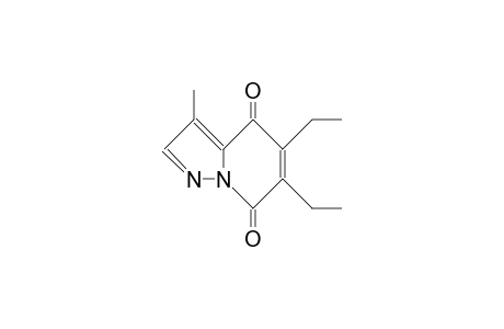 3,4-Diethyl-7-methyl-1,9-diaza-2,5-dioxo-bicyclo(4.3.0)nona-3,6,8-triene