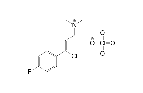 Z-3-Chloro-3-(4-fluorophenyl)prop-2-ene-1-ylidenedimethylimium perchlorate